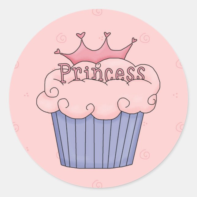 Adesivo Princesa cupcake (Frente)