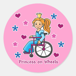 Adesivo Princesa da cadeira de rodas