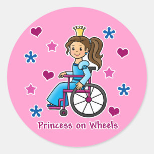 Adesivo Princesa da cadeira de rodas
