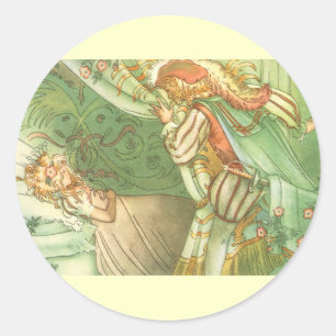 Adesivo Princesa de Bela Dormente, Vintage Fairy Tale