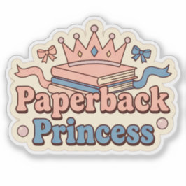 Adesivo Princesa de bolso de papel - amante de livros lend
