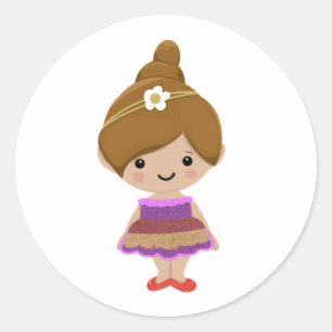 Adesivo princesa de desenho animado