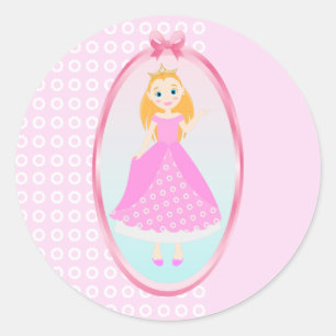 Adesivo Princesa de Fairytala no Partido de Birthaday Rosa
