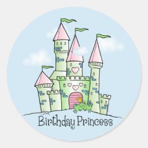 Adesivo Princesa do aniversário do castelo