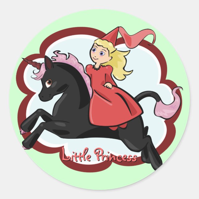 Adesivo Princesa e Unicorn Sticker (Frente)