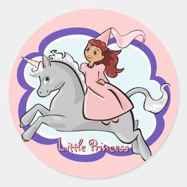 Adesivo Princesa e Unicorn Sticker (Frente)