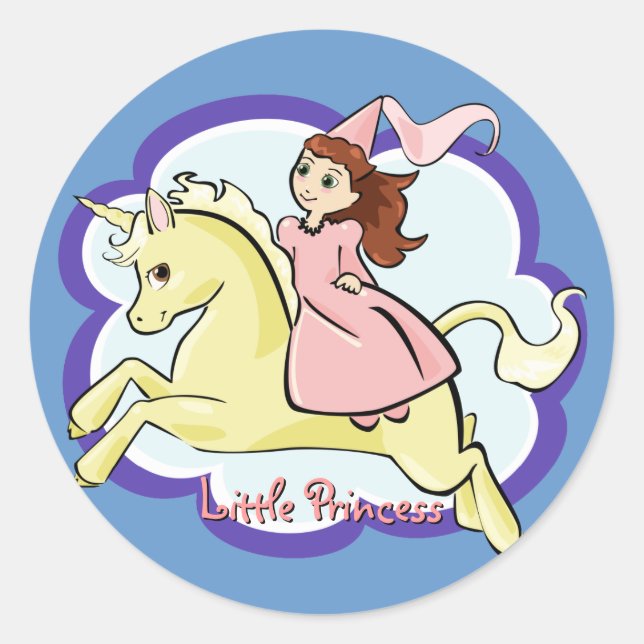 Adesivo Princesa e Unicorn Sticker (Frente)