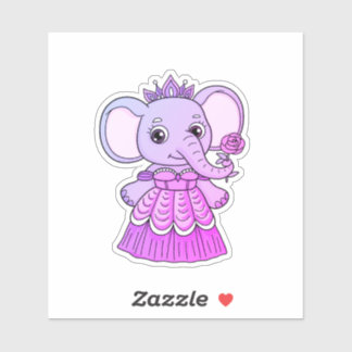 Adesivo Princesa Elefante