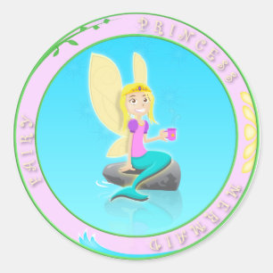 Adesivo Princesa Fairy Mermaid Stickers