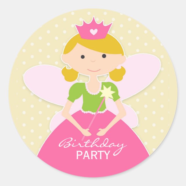 Adesivo Princesa Festa de aniversário Sticker (Frente)