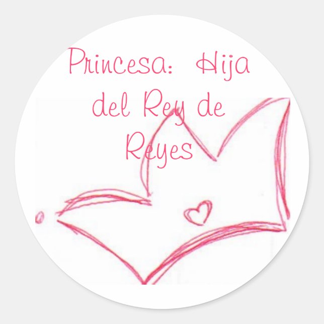 Adesivo Princesa: Hija del Rey de Reyes (Frente)