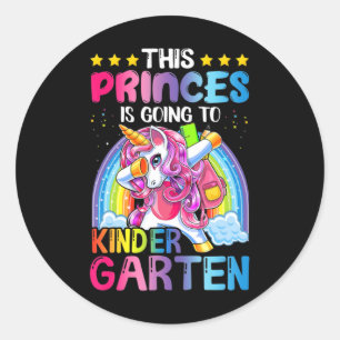 Adesivo Princesa indo para o jardim de infância, presente 