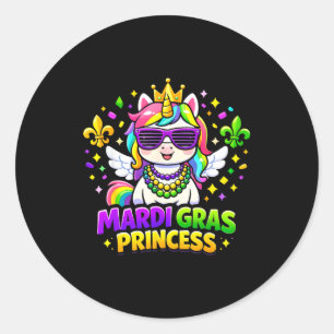 Adesivo Princesa Kawaii Unicórnio Mardi Gras Unicórnio Ter