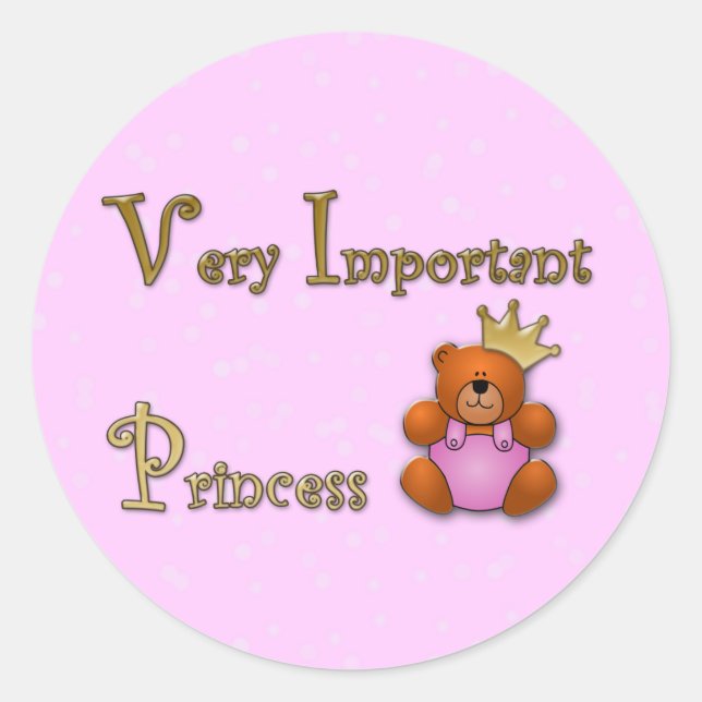 Adesivo Princesa muito importante - loja de papel (Frente)