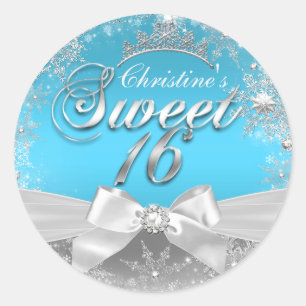 Adesivo Princesa Natal Azul Doce 16 Anos