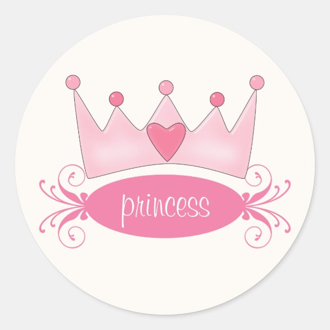 Adesivo Princesa Personalizada Tiara Stickers (Frente)