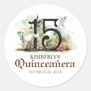 Adesivo Princesa Quinceanera do conto de fadas