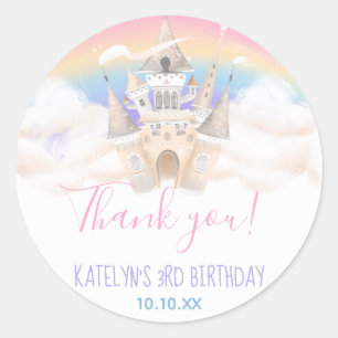 Adesivo Princesa Rainbow Round Sticker