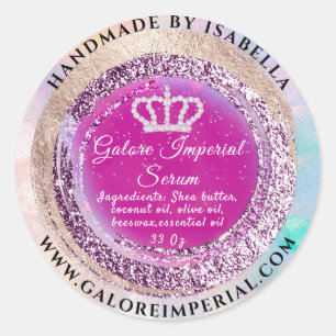 Adesivo Princesa Real Diamond Crown Royal Rosa Rosa