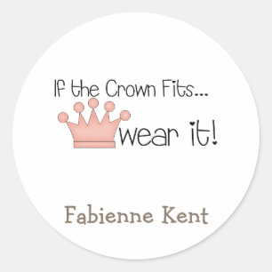 Adesivo Princesa Rosa ・ Se a Coroa Ajustado ...