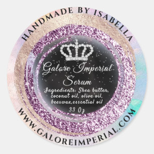 Adesivo Princesa Royal Diamond Crown Royal Rosa Black