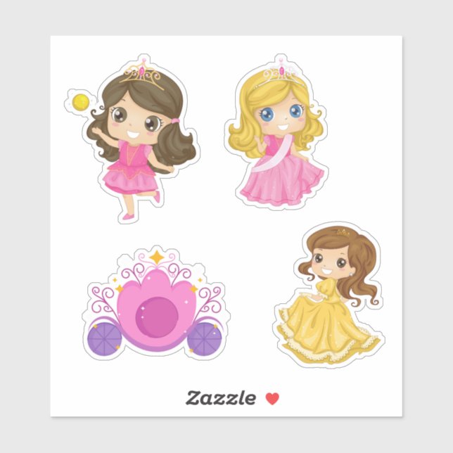 Adesivo Princesa Sticker (Folha)