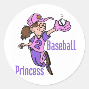 Adesivo Princesa T-shirt e presentes do basebol