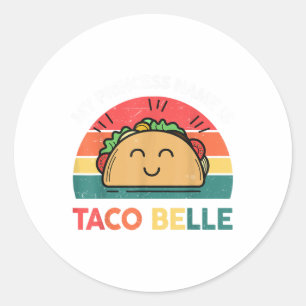 Adesivo Princesa Taco Belle Cinco Mayo Engraçado Mexicano