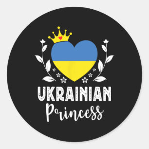 Adesivo Princesa Ucraniana Bandeira da Ucrânia Orgulhosa G