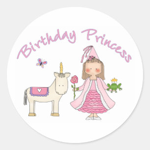 Adesivo Princesa Unicórnio Aniversário Menina