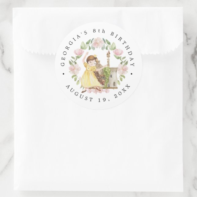 Adesivo Princesas, Cavalheiros e Dragões Festa de Aniversá (Bolsa)