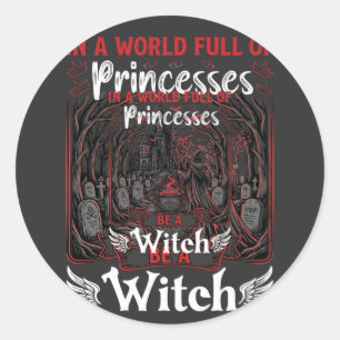 Adesivo Princesas Seja Bruxa Halloween Castelo Caldeirão T