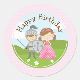 Adesivo Princess and Knight 2inch round circle sticker