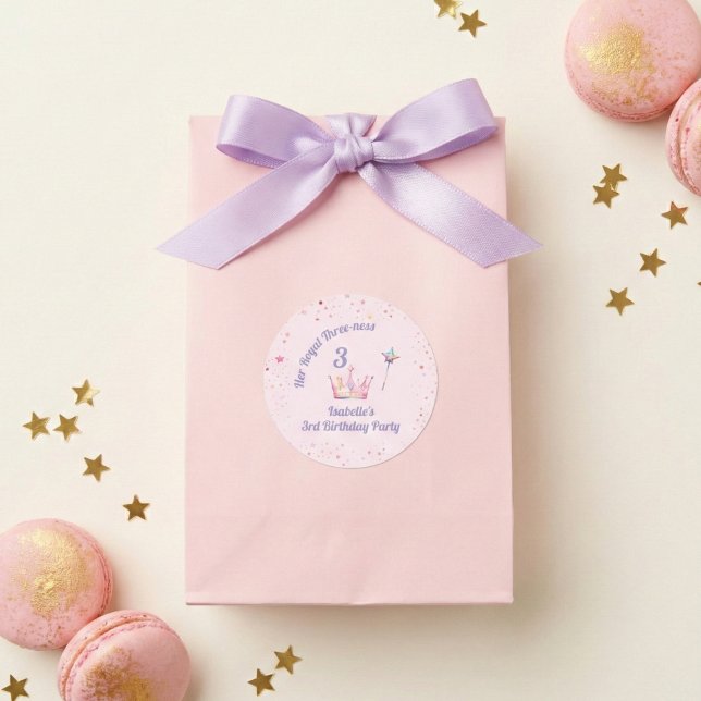 Adesivo Princess Crown 3rd Birthday Royal Threeness (Criador carregado)