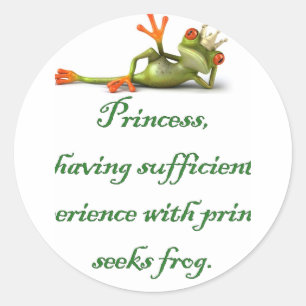 Adesivo Princess Seeks Sapo Round Sticker