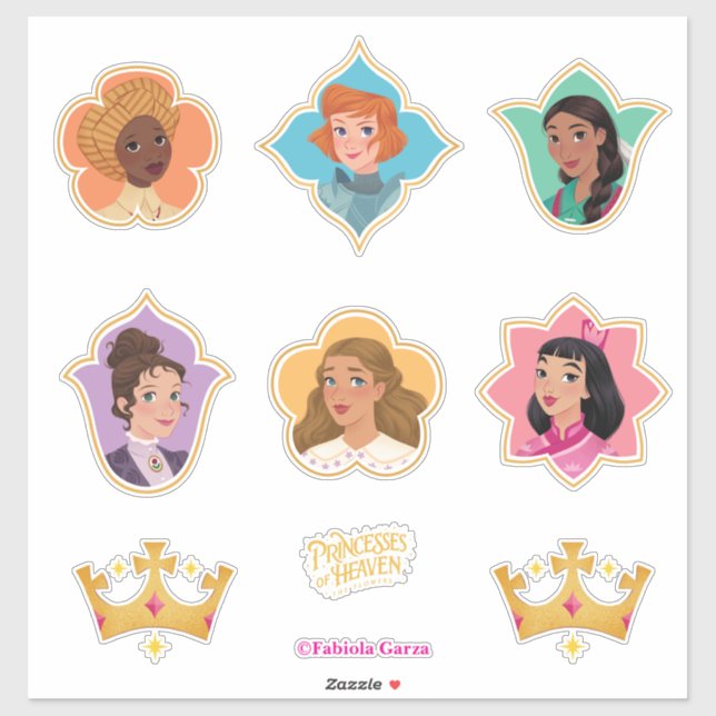 Adesivo Princesses of Heaven™ Stickers (Folha)
