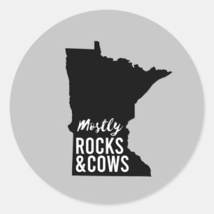Adesivo Principalmente Rochas e Vacas Funny Minnesota