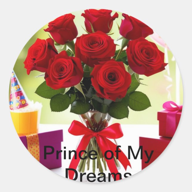 Adesivo príncipe dos meus sonhos (Frente)