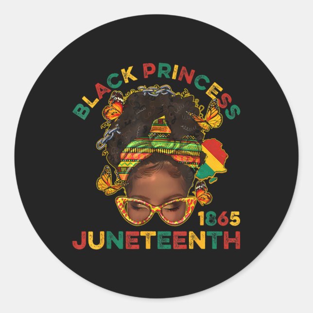 Adesivo Príncipes Pretos Juneteenth 1865 Mês da História M (Frente)
