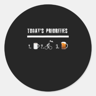 Adesivo Prioridades atuais Bicicleta Montanhosa Engraçada