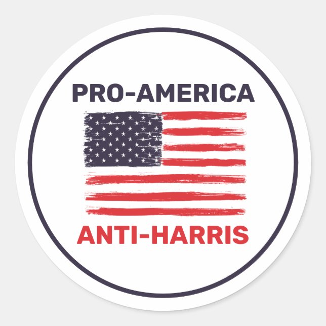 Adesivo Pro America Anti-Harris Personalizado (Frente)