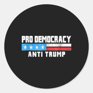 Adesivo Pro Democracia - Anti Trump 4 De Julho Patriótico