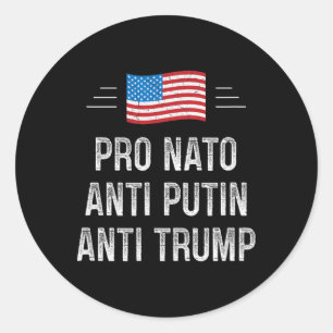 Adesivo Pró Nato - Anti Putin - Anti Trump - Estilo Retrô