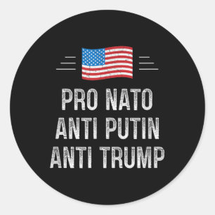 Adesivo Pro Nato - Anti-Putin - Anti-Trump - Estilo Retroa