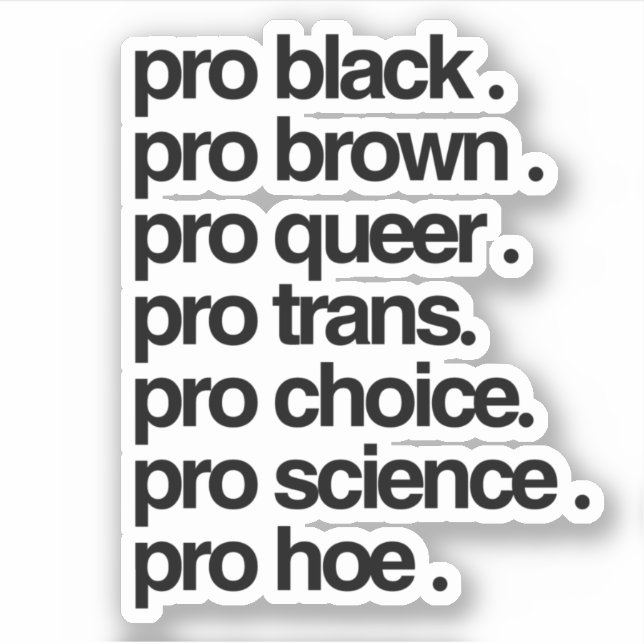 Adesivo pró-negro pró-marrom pró-queer (Frente)