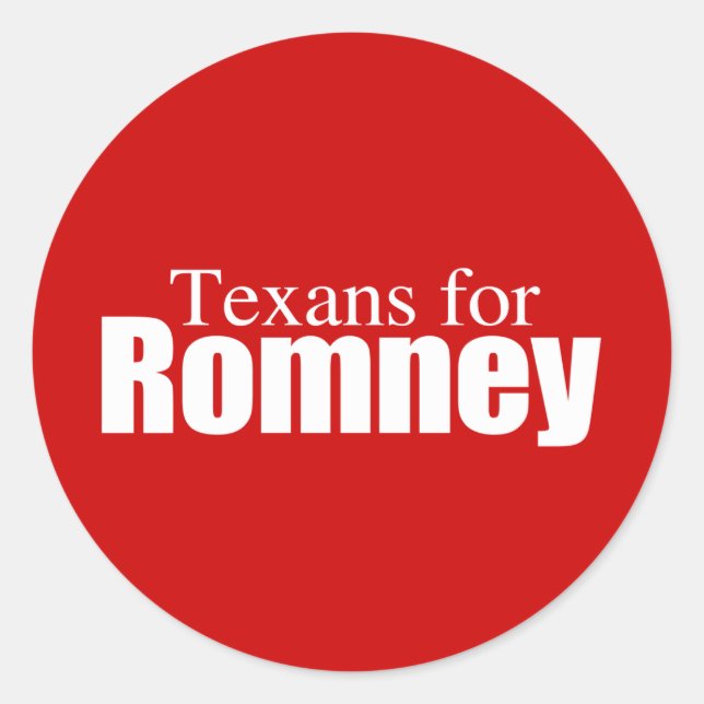 Adesivo PRO-ROMNEY - TEXANS FOR ROMNEY - .png (Frente)