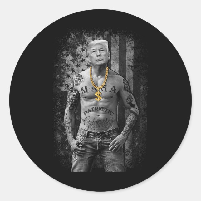 Adesivo Pro Trump Patriótico Gangster - República Anti-Lib (Frente)