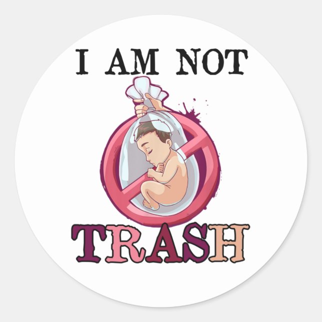 Adesivo Pró-vida Anti-Aborto Interrompe Vidas Não-Nascidas (Frente)