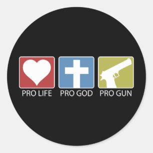 Adesivo Pro vida, pro deus, pro arma