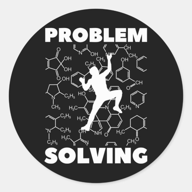 Adesivo Problem Solving Climber, Rock Climbing Chemistry,  (Frente)